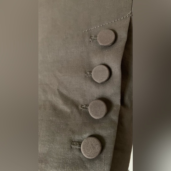 Eileen Fisher jacket S ramie gloss stone zip buttoned sleeves EUC classic - Picture 7 of 7